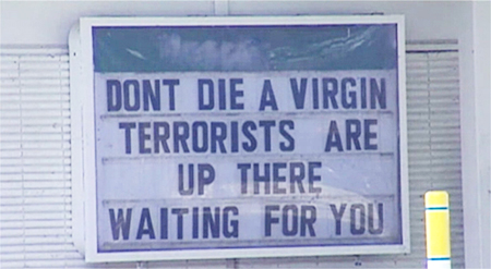 A very 9/11 virgin message.